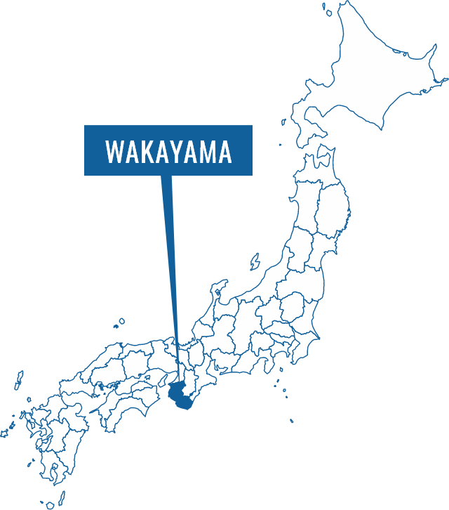 和歌山を目立たせた地図の画像